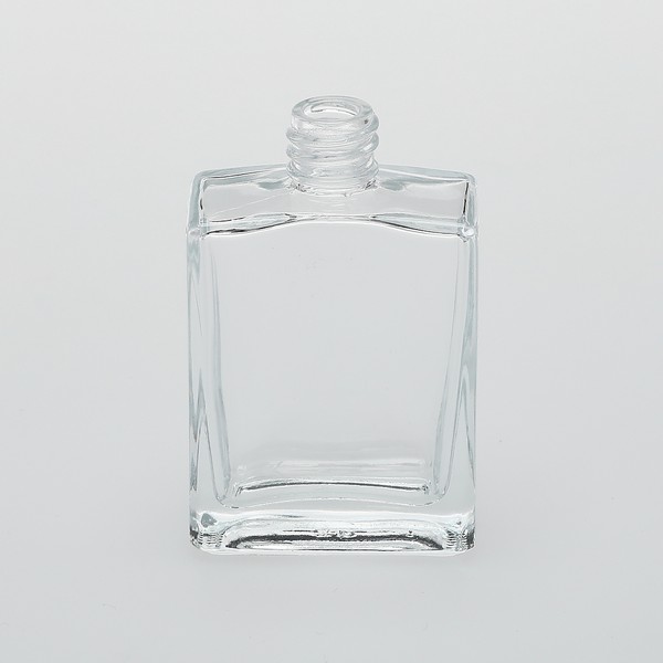 2 oz (60ml) Flat Square Clear Glass Bottles