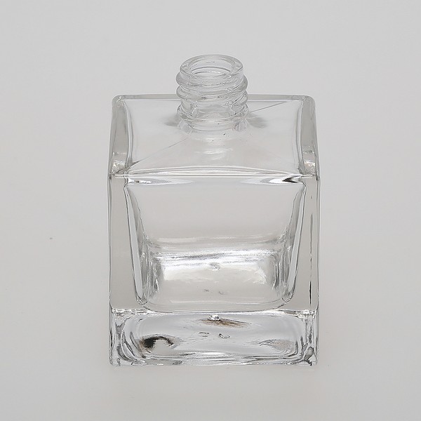 2 oz (60ml) Flat Square Clear Glass Bottles