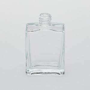 2 oz (60ml) Flat Square Clear Glass Bottles