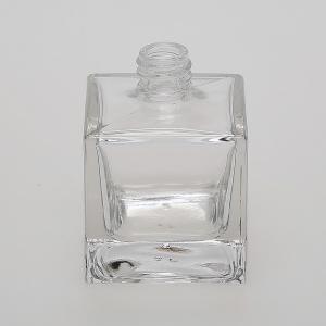 2 oz (60ml) Cube-Shaped Clear Glass Bottle (Heavy Base Bottom)