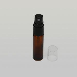 1/3 oz (10ml) Cylinder Bottle Amber Glass with Fine Mist Spray Pumps (Plastic)