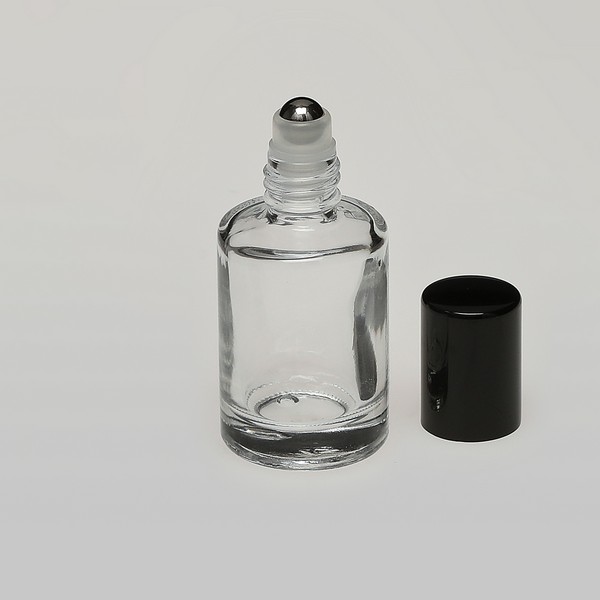 1 oz (30ML) Shoulder-Shaped Clear Glass Bottle (Heavy Base Bottom) with Fine Mist Spray Pumps