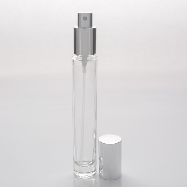 1 Oz Clear Cylinder Slope Glass Bottle with 20-400 neck finish