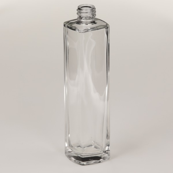 BEAUYK 100 ml (3.4 oz) Large Clear Thick Glass Empty Bottle, Gold/Silver Spray