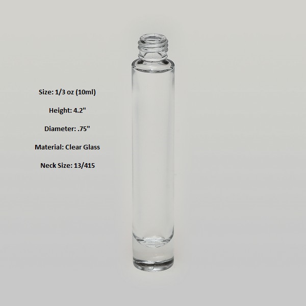 60ml Clear Glass Euro Round Bottle 18-415 - Liquid Bottles LLC