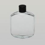 2 oz (60ml) Line-Striped Clear Glass Bottle with Screw-on Caps