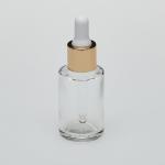 1 oz (30ml) Clear Cylinder Glass Bottle with Serum Droppers