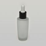1 oz (30ml) Deluxe Tower-Shaped Frosted Glass Bottle (Heavy Base Bottom) with Serum Droppers