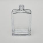4 oz (120ml) Square-Flat Clear Glass Bottle (Heavy Base Bottom)