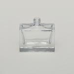 1 oz (30ml) Elegant-Square Wide Clear Glass Bottle (Heavy Base Bottom)