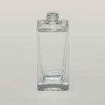 3.4 oz (100ml) Deluxe Square Clear Glass Bottle (Heavy Base Bottom)