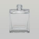 1.7 oz (50ml) Deluxe Flint Square Clear Glass Bottle (Heavy Base Bottom)