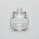 2 oz (60ml) Flat Square Clear Glass Bottles