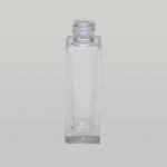 1 oz (30ml) Deluxe-Sharp Square Clear Glass Bottle (Semi-Heavy Base Bottom)