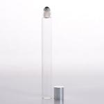 15ml (1/2 oz) Slim Roll-On Clear Glass with Stainless Steel Roller and Color Cap