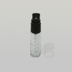 1/3 oz (10ml) Cylinder Spiral Glass Bottle with Fine Mist Spray Pumps (Plastic)